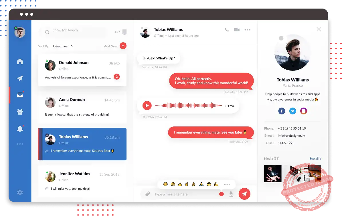 Team chat interface