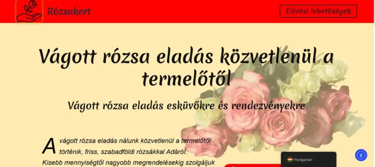 Rőzsakert landing oldalam