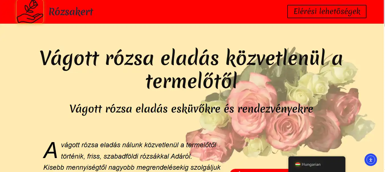 Rőzsakert landing oldalam